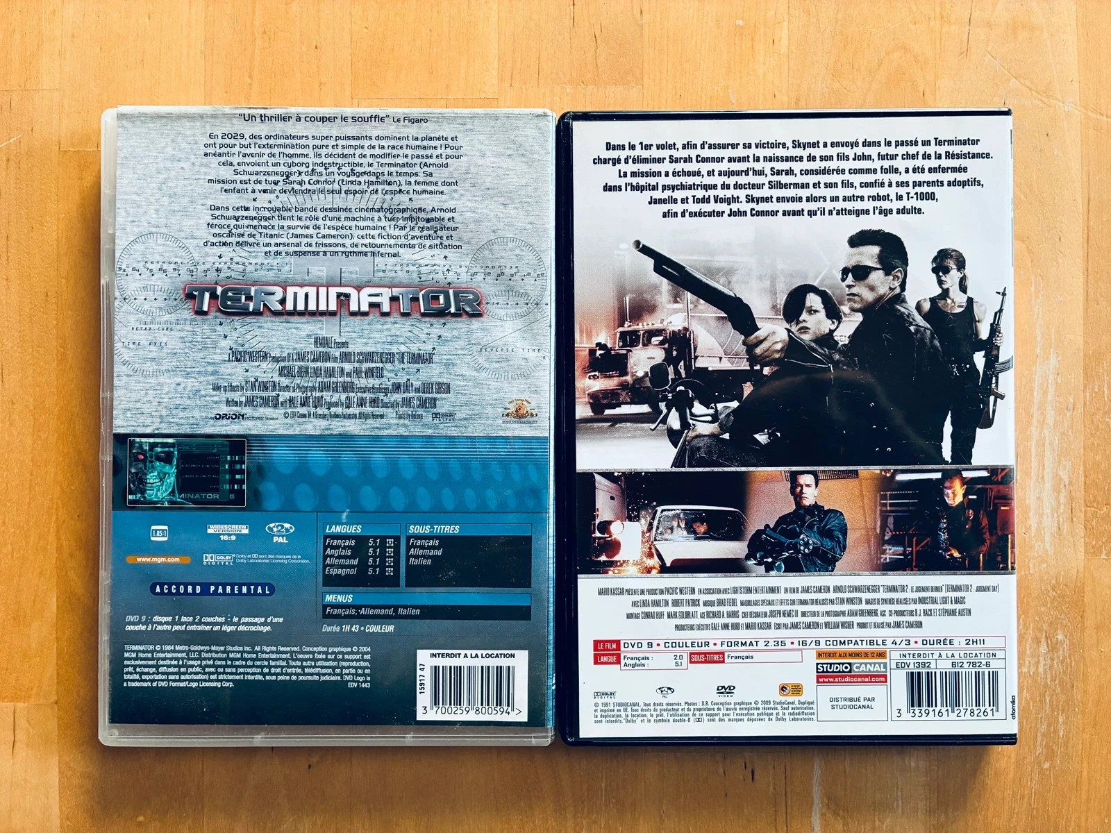 Lot 2 DVD Terminator 1 en 2 van James Cameron met Arnold Schwarzenegger. – photo 3